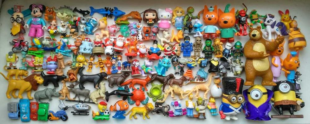 Игрушки киндер луни тюнз фиксик пони дино марио китти три кота kinder