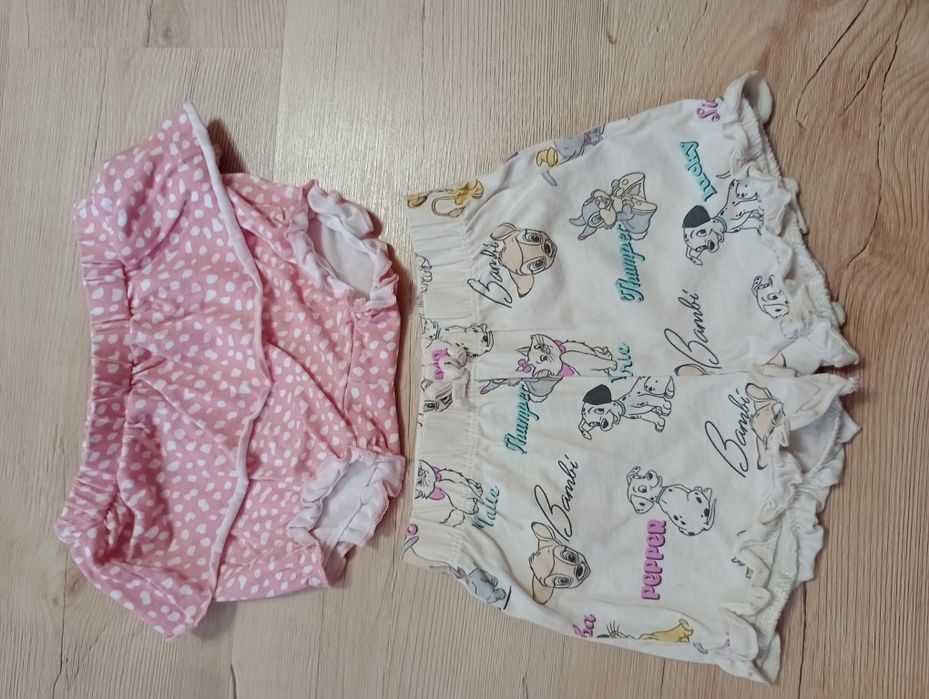 Spodenki na lato 2 szt na 74 dla dziewczynki  Disney