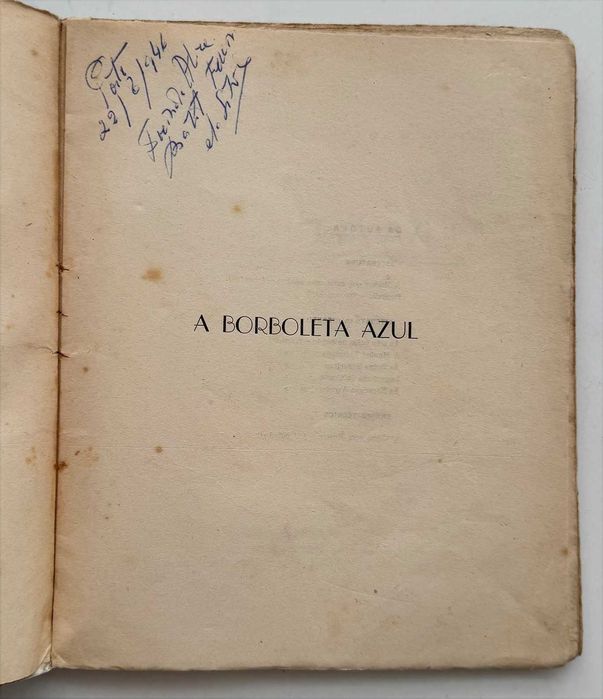 Anos 40?_Lília da Fonseca, A BORBOLETA AZUL (Contos em Verso). Desenhos de Daniel Lancho. Em bom estado geral.