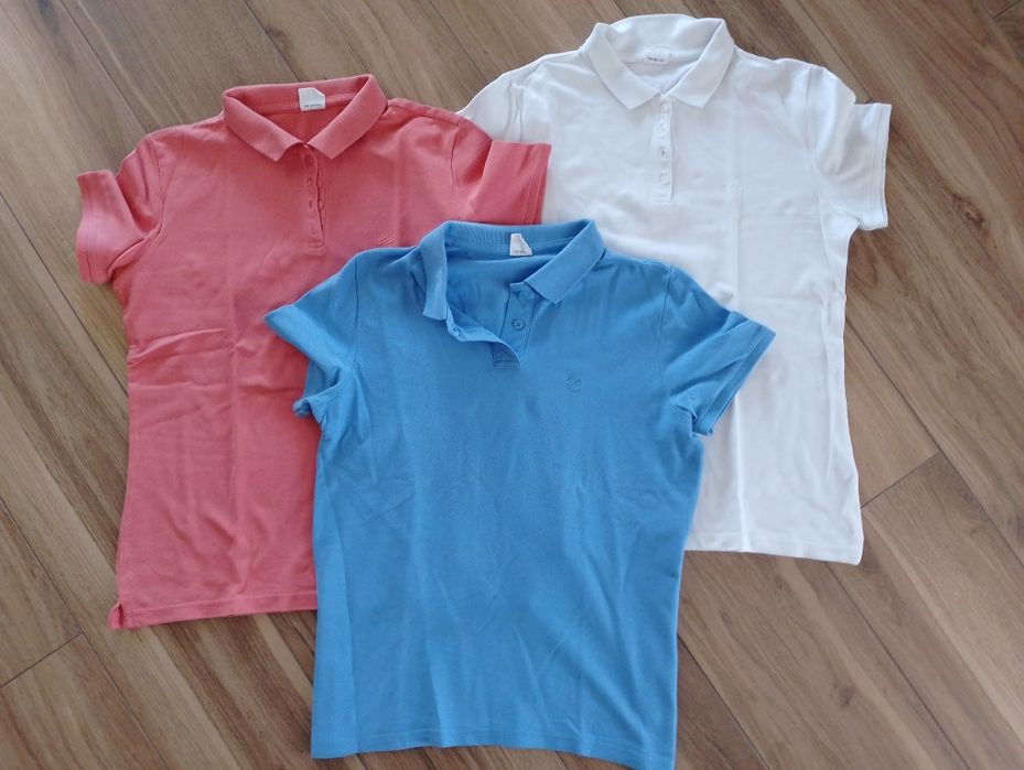 Komplet koszulek polo damskie r. M