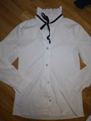 Блузка белая на девочку Школьная на 12-13 лет