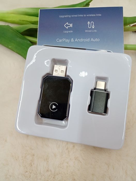 CarPlay wireless 2 w 1 bezprzewodowy adapter samochodowy android auto