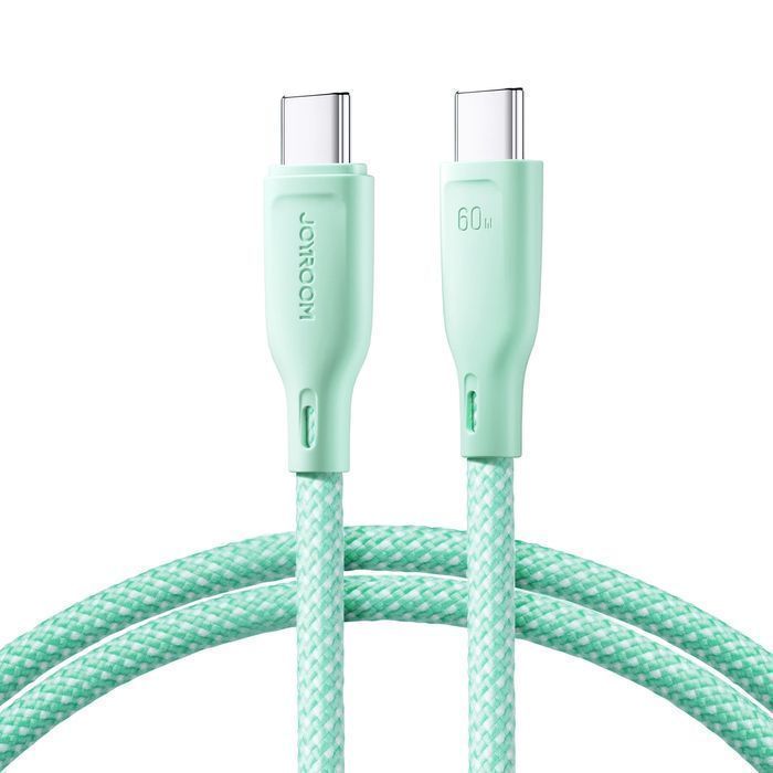 Kabel Joyroom USB-C / USB-C 60W szybki transfer 1m - zielony