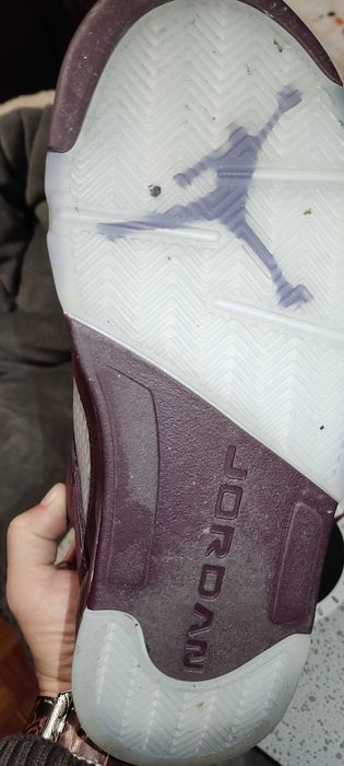 Nike air jordan 5 retro, burgundy