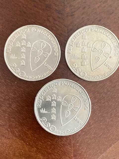 6 Moedas comemorativas de 250 escudos, 1990 - Fundação de Portugal