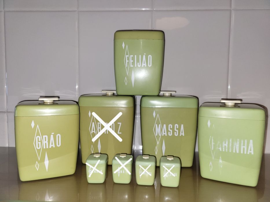 4 Caixas de cozinha vintage Edmar