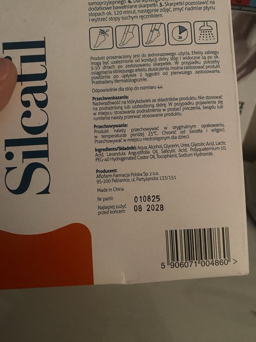 Skarpetki złuszczające Silcatil