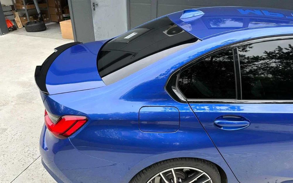 SPOJLER lotka dla BMW G20 ALA M4 STYLE SPOILER KLAPY czarny połysk