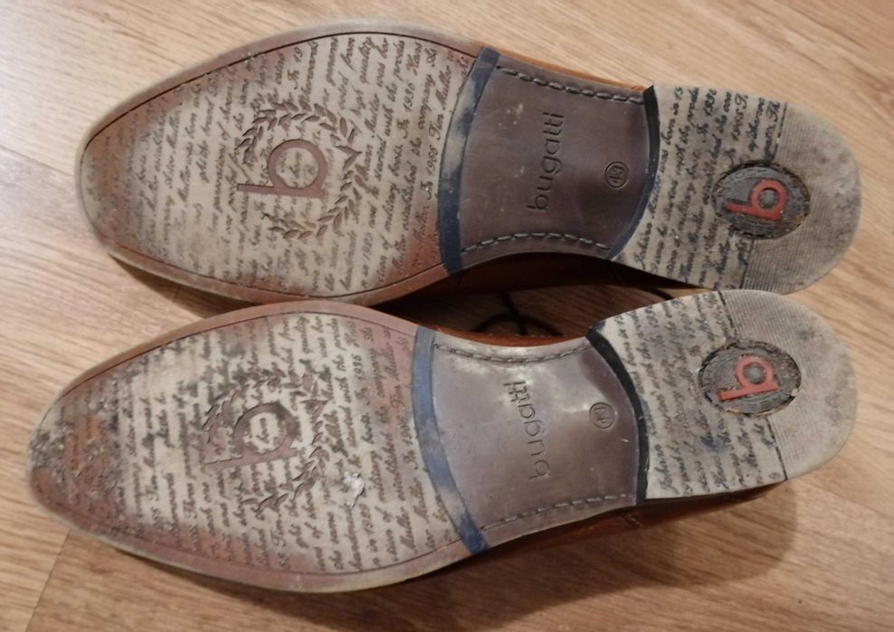 Półbuty Bugatti rozm. 43 brązowe wkładka ok. 28,4 cm