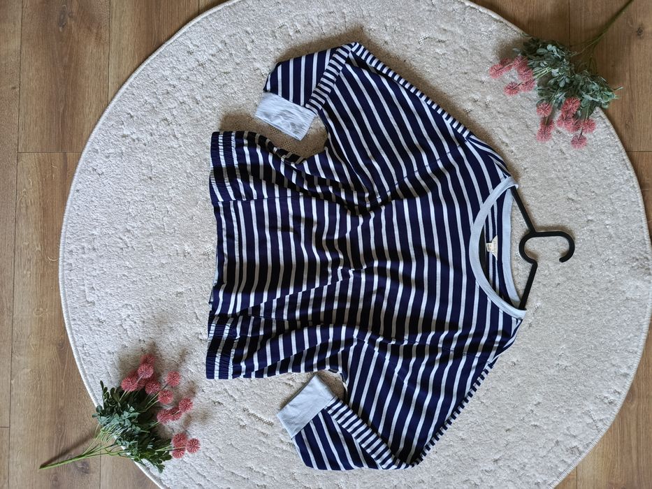 granatowa bluza w paski 100% bawełna oversize White Stuff rozmiar 44