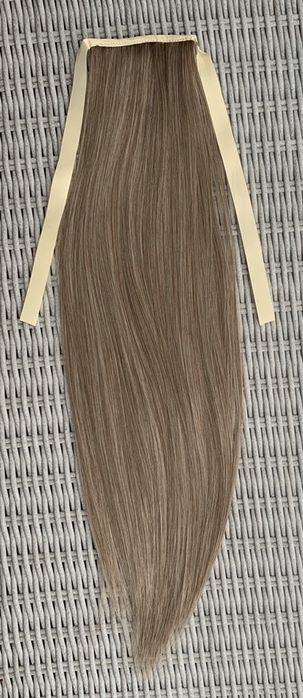 Premium Ultra włosy doczepiane, szatyn, kucyk, treska 16.