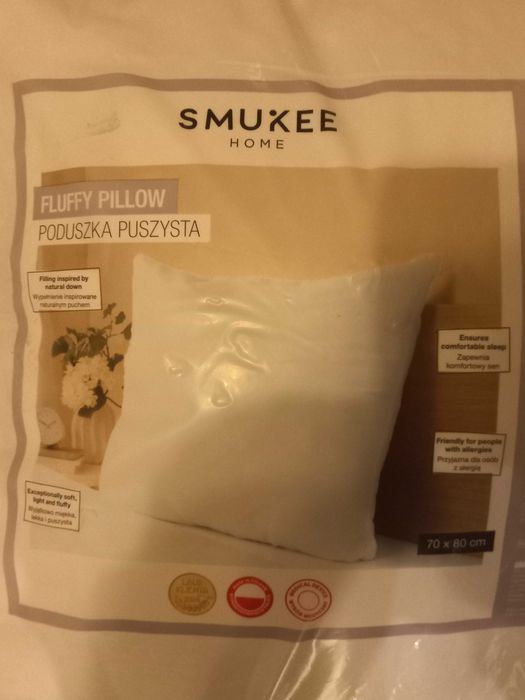 Poduszka do spania idealna n prezent SMUKEE syntetyczna 70X80 jak nowa
