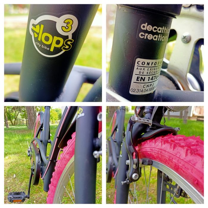 NOWY damski rower miejski B-TWIN ELOPS 3, koła 26", rama 18", 2w1.