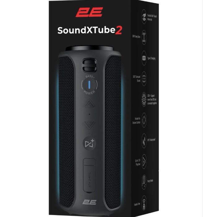 Колонка 2E SoundXTube2 Black