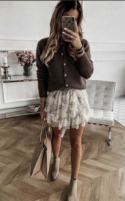 Zara sweter kardigan s 36 czekoladowy brązowy