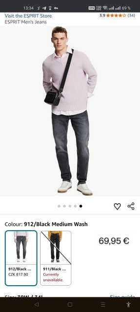Джинсы Esprit jeans Germany w33 stretch dark grey.