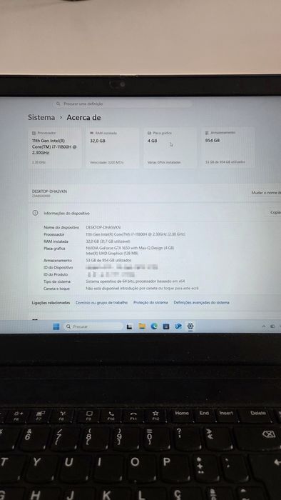 Lenovo ThinkPad t15p gen 2 - 2022 - 15'' i7 (11th) 32gb ram 1T ssd
