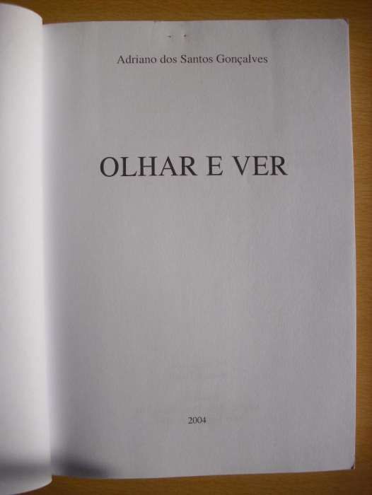 Olhar e Ver de Adriano dos Santos Gonçalves