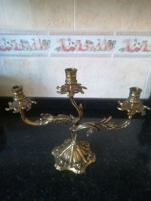 Candelabro de 3 lumes antigo