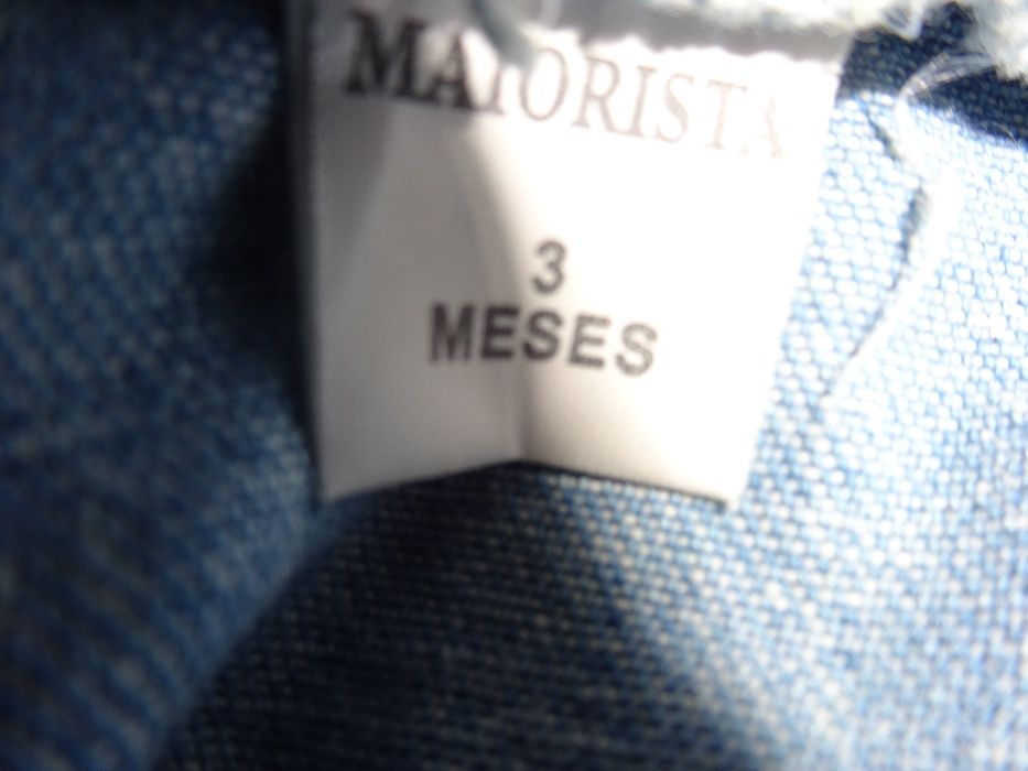 vestido ganga 3 meses como novo