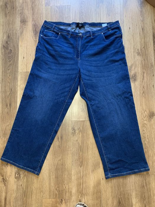 Джинси штани стрейчеві супер батал великий розмір прямого крою бавовна