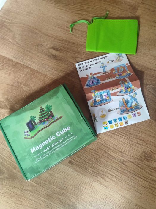 Klocki magnetyczne Minecraft wulkan zabawka edukacyjna