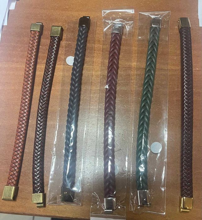 Pulseiras NOVAS em couro com fecho magnético - várias cores