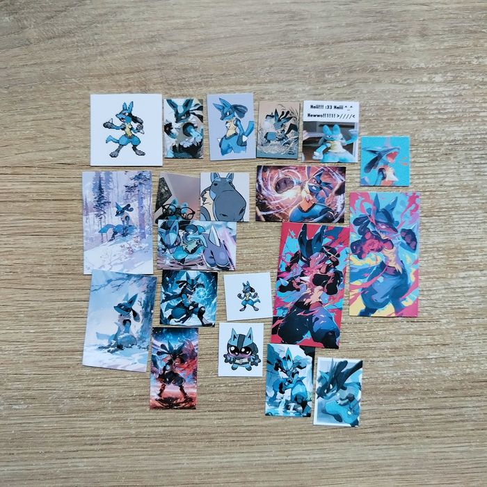 20 matte naklejki stickers Lucario Pokemon