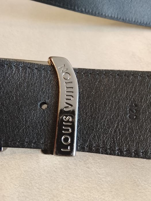 Luksusowe oryginalne skórzane pasek męski Louis Vuitton jak nowe