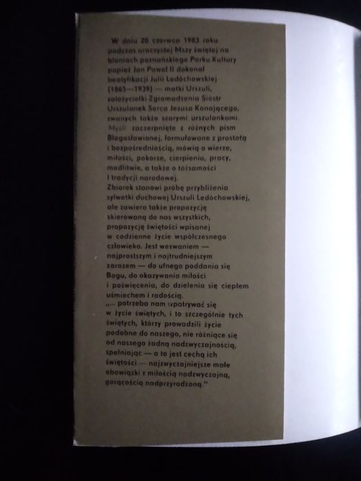 Myśli- matka Urszula Ledóchowska