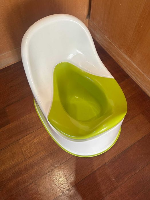 Penico sanitário infantil branco/verde – assento alto