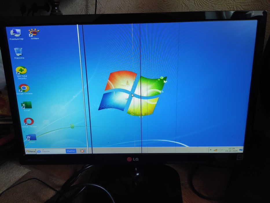 ПК, системный блок (корпус), компьютер. Монитор в довесок (с полосами)