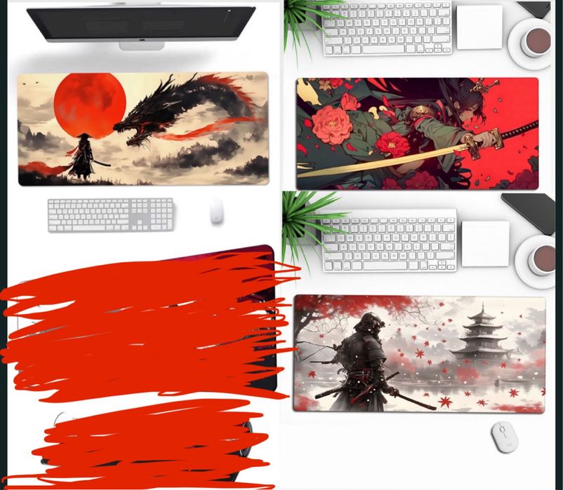 Ігрова поверхня|Коврик для миші Samurai 800х300, 900x400 2мм