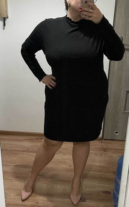 Sukienka prążek plus size 48 4xl