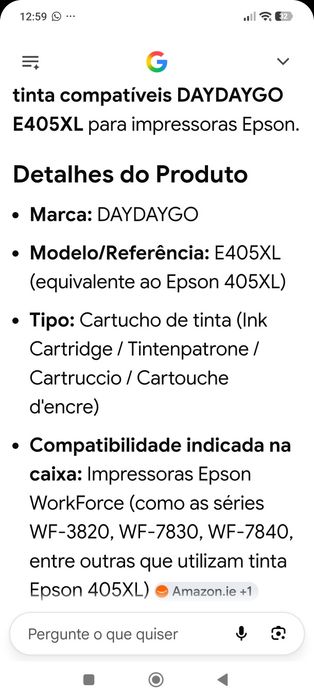 Tinteiros para impressora Epson 405XL