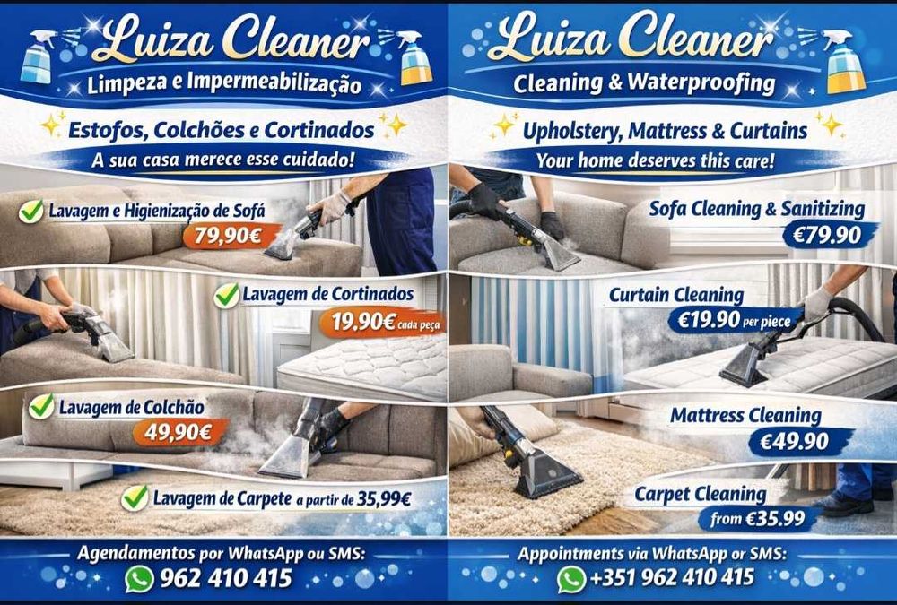 Lavagem de estofos no geral.