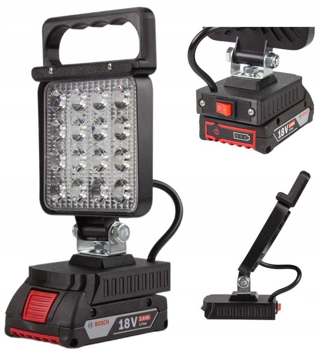 Lampa do BOSCH 18V PRO robocza warsztatowa  na akumulator 48W 16 LED