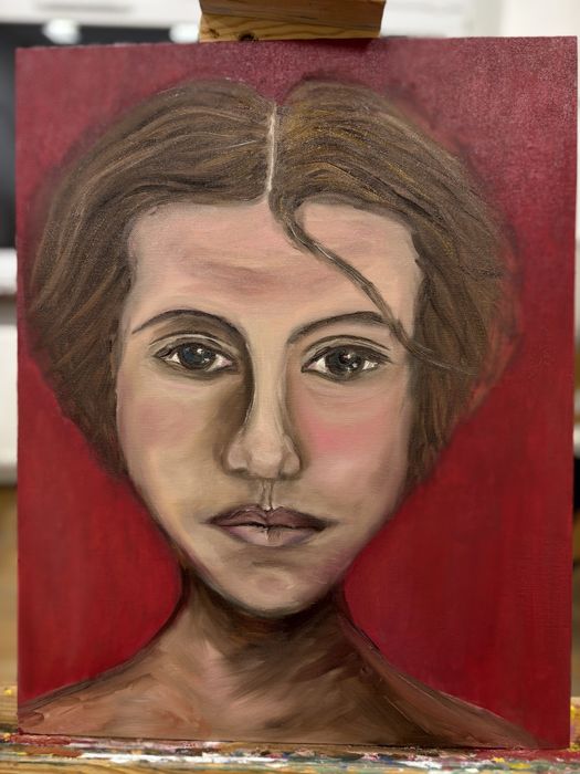 Obraz duzy olejny  portret kobieta