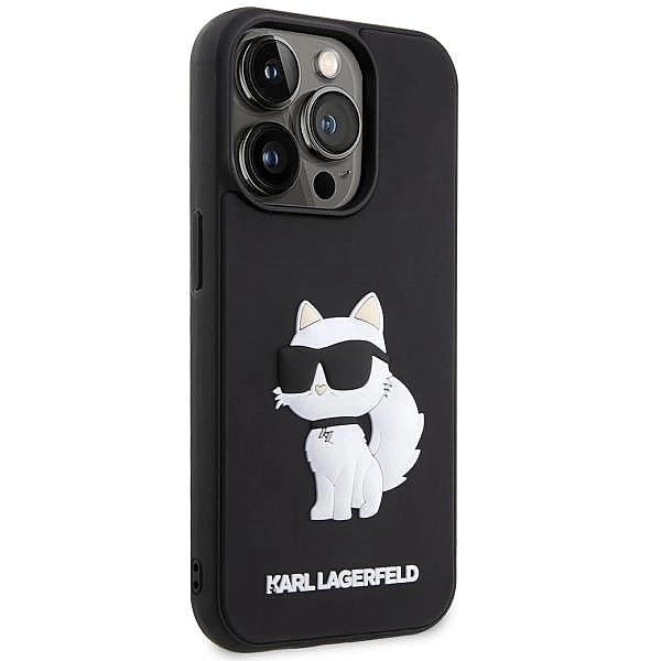 Etui Karl Lagerfeld Rubber Choupette 3D na iPhone 14 Pro Max - czarne