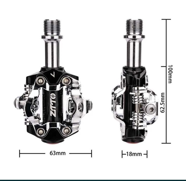 Педали Ztto PD20 lock black-silver