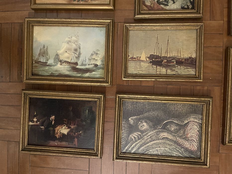 Conjunto de quadros a óleo antigos