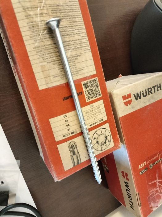 Wkręty Wurth Assy 8x180 nowe 75szt