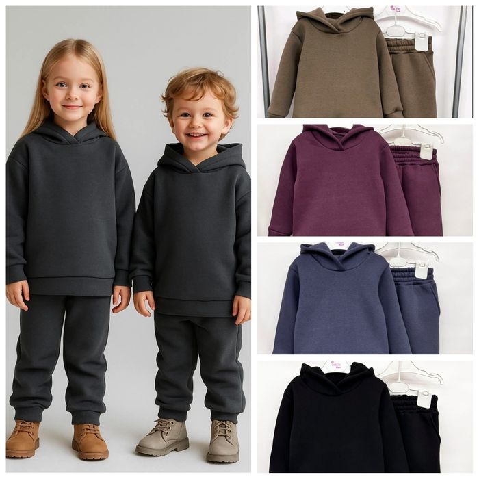 98-158см ФЛІС! Дитячий теплий костюм на флісі для мальчика/дівчинки