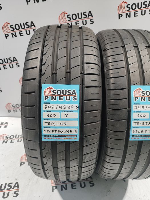 2 pneus semi novos 245-45ZR18 - Oferta dos Portes