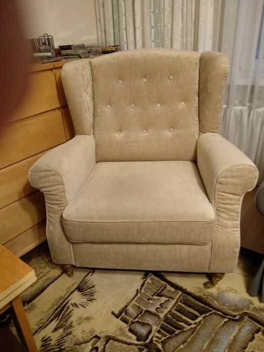 Fotel uszak jak Cognac,