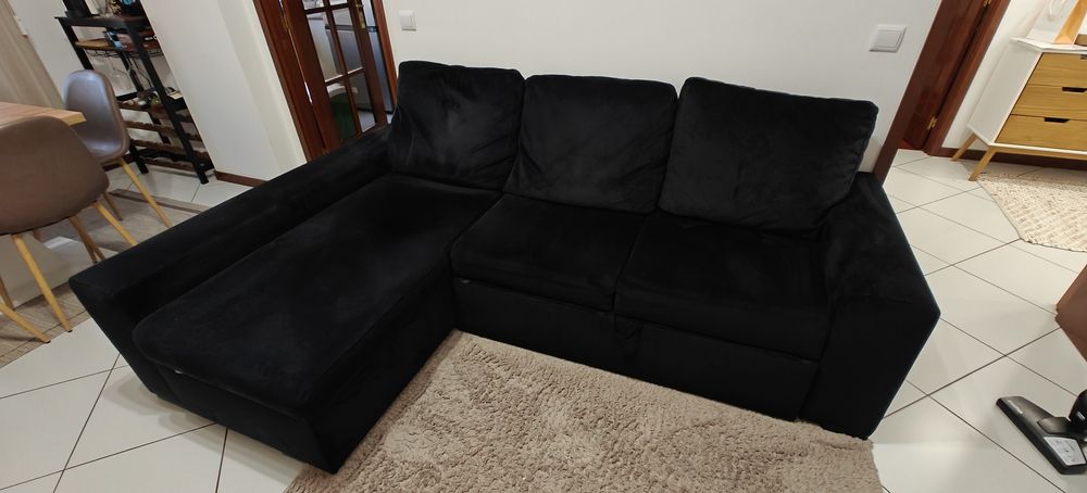 Sofá cama chaise longue esquerdo  de 3 lugares