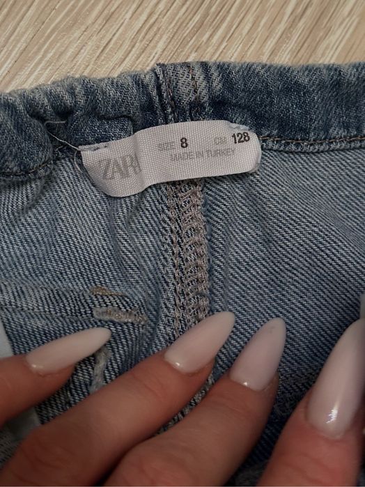 ‼️ джинси карго Zara 128 7 8 бермуди з карманами накладними