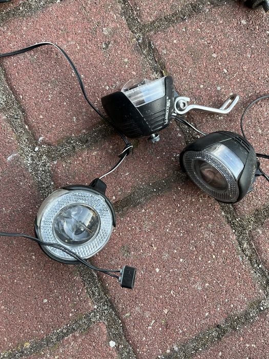 3 lampki rowerowe LED
