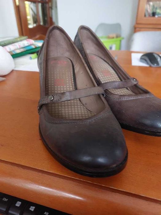 Skórzane buty Mary Jane FOOTGLOVE Marks & Spencer r. 38.5 / 39 (UK 5.5) komfortowe