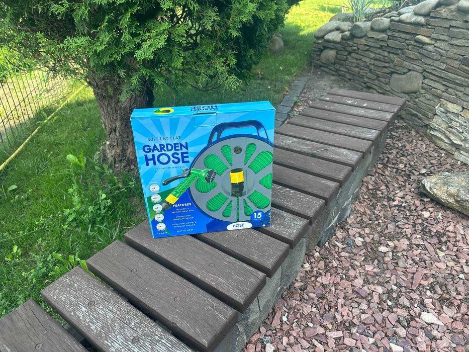 ‼️ Шланг поливной с катушкой и распылителем 1️⃣5️⃣м ‼️